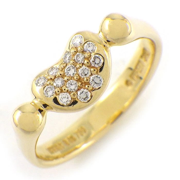 TIFFANY & CO. BEAN DESIGN MINI BEANS DIAMOND RING: Tiffany & Co. Bean Design Mini Beans Diamond Ring Brand: Tiffany & Co. Type/Style: Ring Material: K18 Yellow Gold, Main Stone Natural Color: Yellow Gold Size: US 6 Accessories: None Access