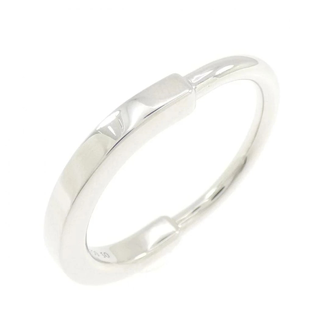 TIFFANY LOCK RING WHITE GOLD: Tiffany Lock Ring White Gold Brand: Tiffany & Co. Type/Style: Ring Material: 750 White Gold, Color: White Gold Size: US 7.5 Accessories: None Accessories Notice: When purchasing pre-owned