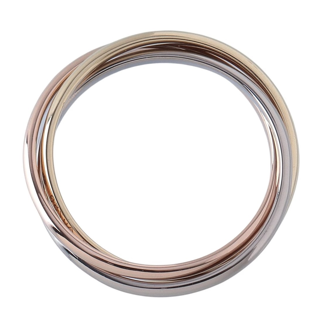 CARTIER TRINITY XS RING 18K ROSE WHITE YELLOW GOLD: Cartier Trinity XS Ring 18K Rose White Yellow Gold Brand: Cartier Type/Style: Ring Material: 18K Gold, Color: Rose Gold, White Gold, Yellow Gold Size: US 5 Accessories: None Accessories Notice: When