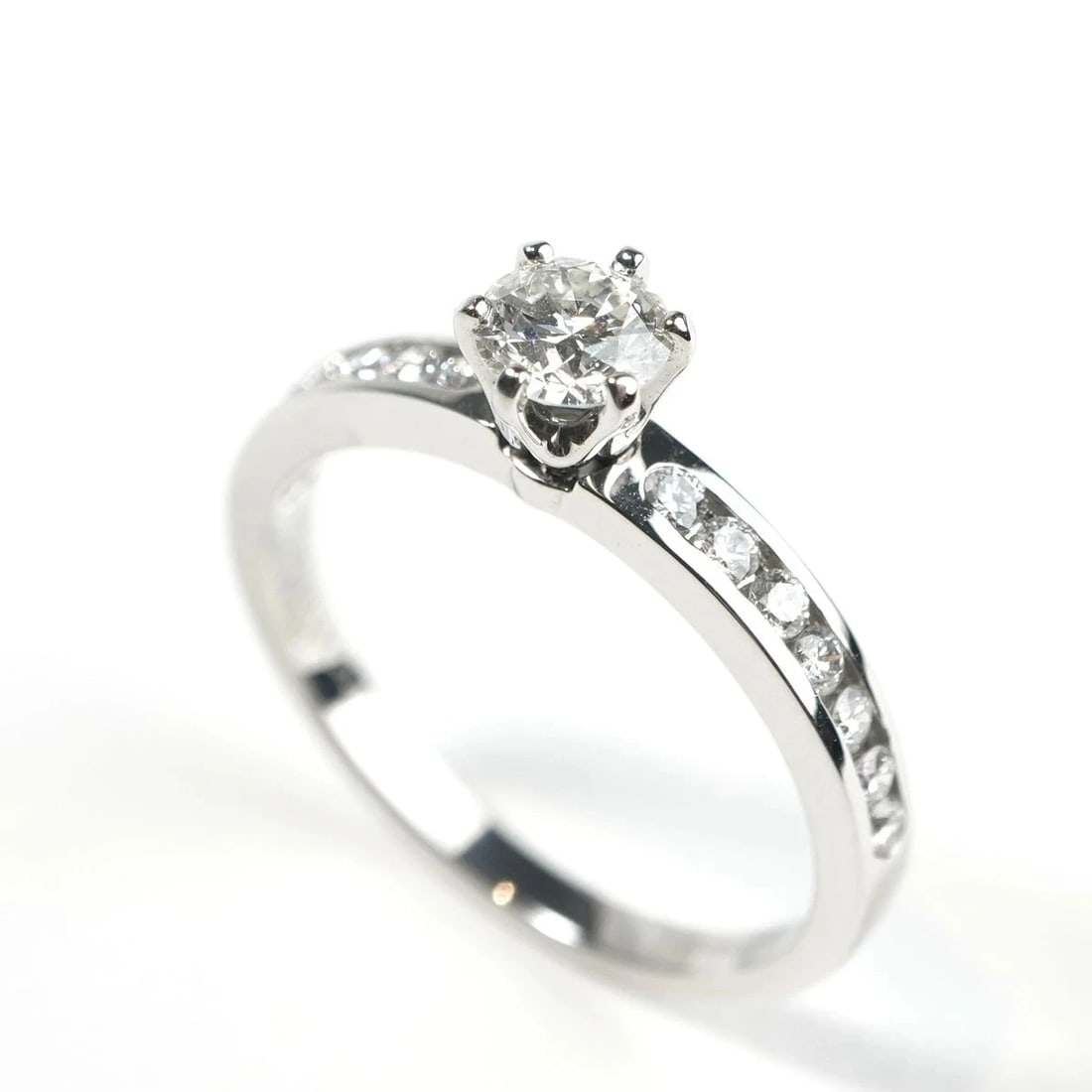 TIFFANY & CO. ENGAGEMENT RING CHANNEL SET DIAMOND (1 of 2)