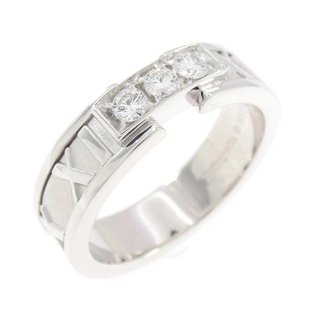 TIFFANY ATLAS RING 750 WHITE GOLD: Tiffany Atlas Ring 750 White Gold Brand: Tiffany & Co. Type/Style: Ring Material: 750 White Gold, Main Stone Natural Color: White Gold Size: US 7 Accessories: None Accessories Notice: When purchasing