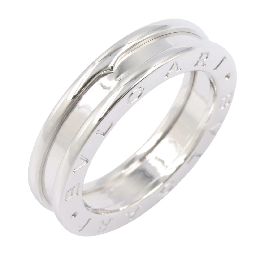 BVLGARI B.ZERO1 RING 18K WHITE GOLD SINGLE BAND SILVER: Bvlgari B.zero1 Ring 18K White Gold Single Band Silver Brand: Bvlgari Type/Style: Ring Material: 18K White Gold, Color: White Gold Size: US 6.5 Accessories: None Accessories Notice: When p