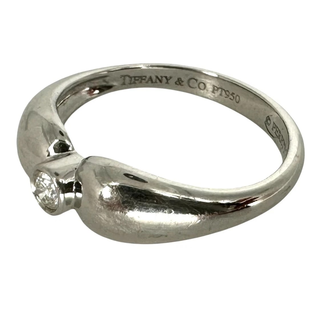 TIFFANY & CO. DOUBLE DIAMOND DROP RING PT950: Tiffany & Co. Double Diamond Drop Ring Pt950 Brand: Tiffany & Co. Type/Style: Ring Material: Pt950, Main Stone Natural Color: Silver Size: US 5 Accessories: None Accessories Notice: When p