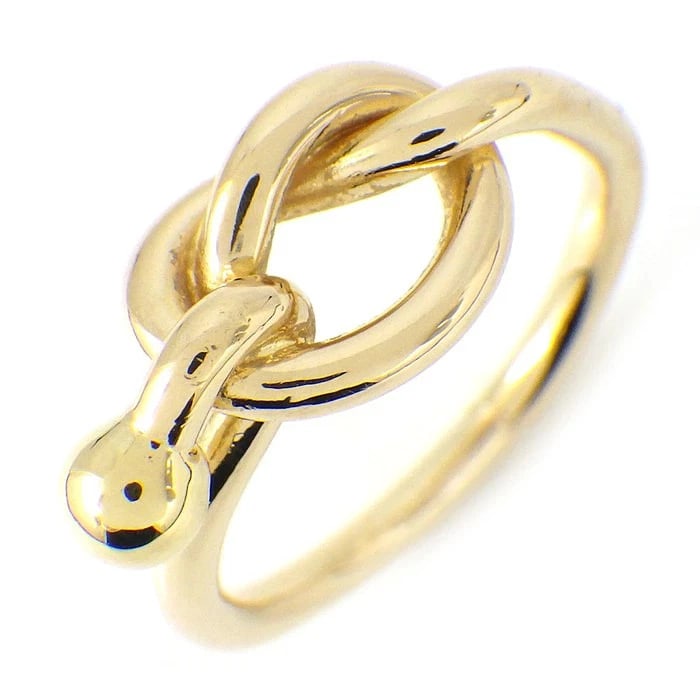 TIFFANY & CO. HOOK & EYE RING K18 YELLOW GOLD: Tiffany & Co. Hook & Eye Ring K18 Yellow Gold Brand: Tiffany & Co. Type/Style: Ring Material: K18 Yellow Gold , Color: Yellow Gold Size: US 6 Accessories: None Accessories Notice: When pur