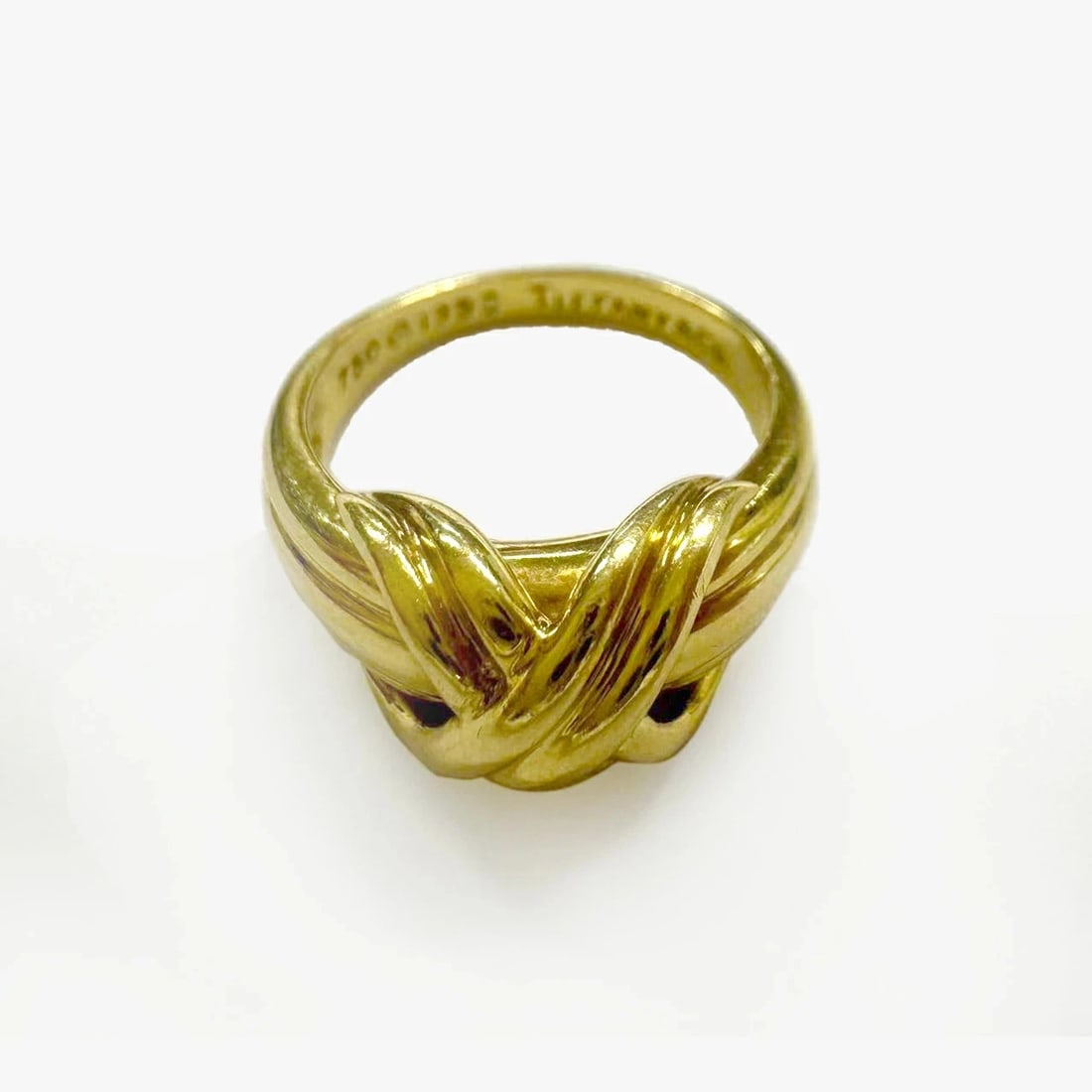 TIFFANY & CO. SIGNATURE CROSS RING 18K YELLOW GOLD: Tiffany & Co. Signature Cross Ring 18K Yellow Gold Brand: Tiffany & Co. Type/Style: Ring Material: 18K Yellow Gold, Color: Yellow Gold Size: US 6.5 Accessories: None Accessories Notice: Wh