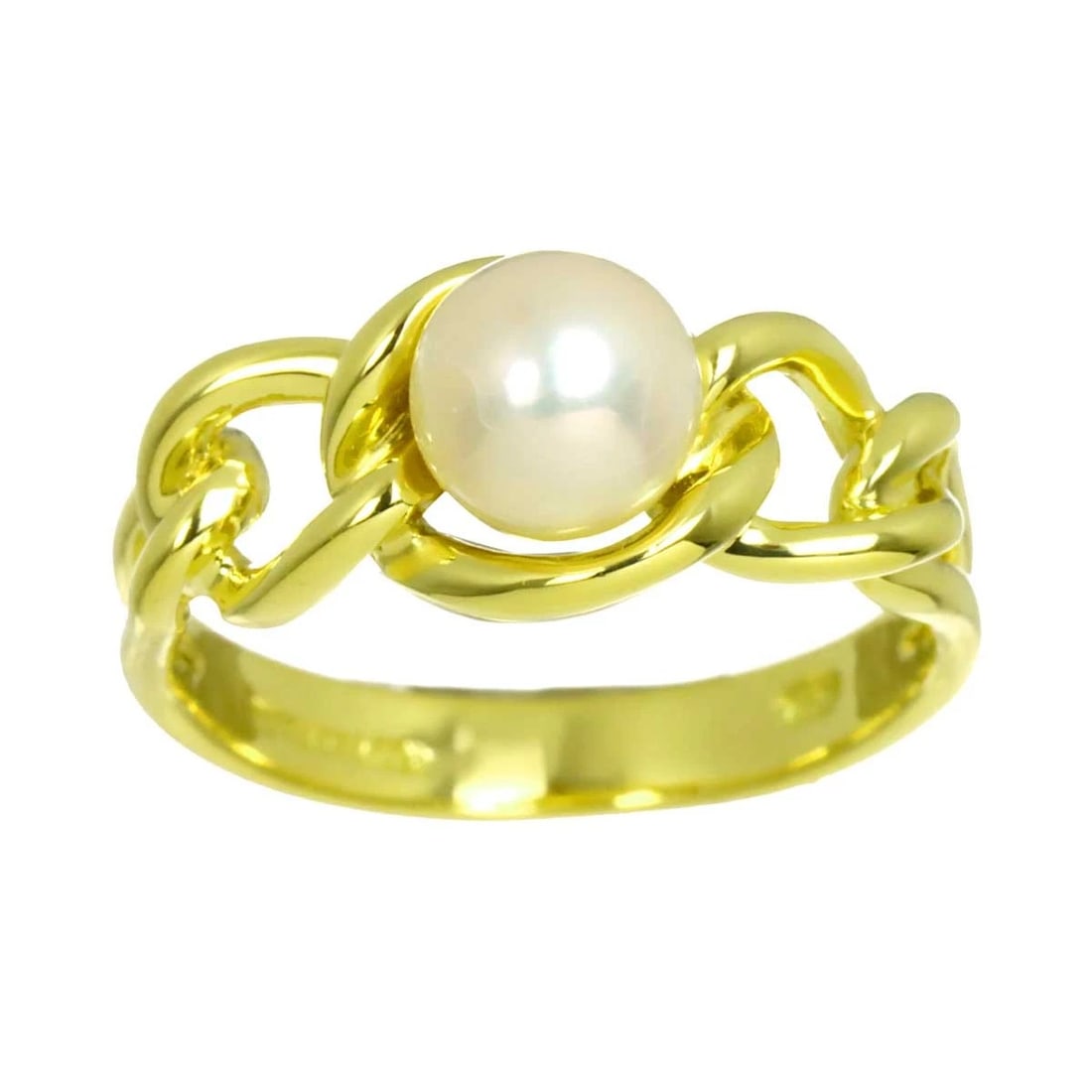 TIFFANY & CO. AKOYA PEARL RING YELLOW GOLD: Tiffany & Co. Akoya Pearl Ring Yellow Gold Brand: Tiffany & Co. Type/Style: Ring Material: 18K yellow gold, Color: Gold Size: US 6 Accessories: None Accessories Notice: When purchasing pre