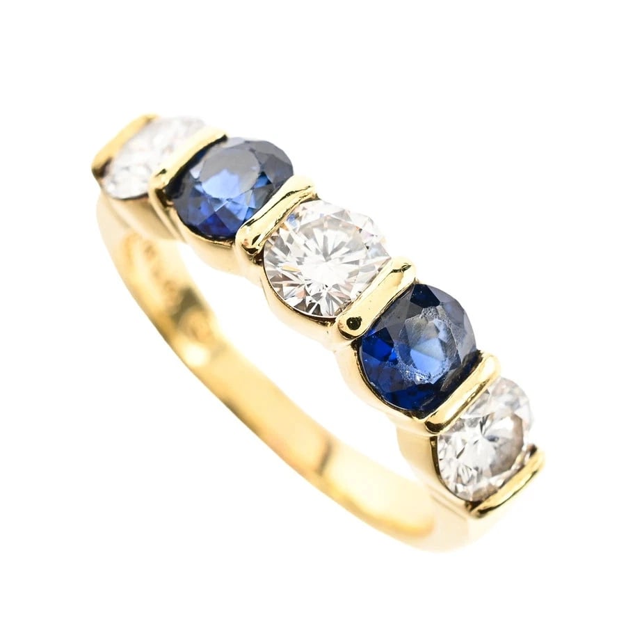 TIFFANY & CO. SAPPHIRE RING K18 YELLOW GOLD: Tiffany & Co. Sapphire Ring K18 Yellow Gold Brand: Tiffany & Co. Type/Style: Ring Material: 18K Yellow Gold, Main Stone Sapphire Color: Yellow Gold Size: US 7 Accessories: None Accessories
