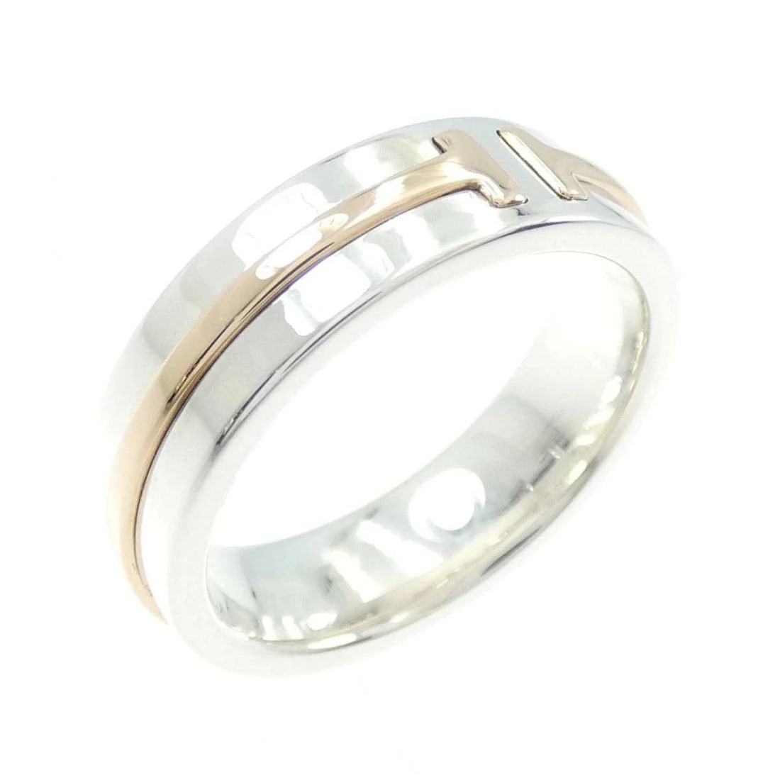 TIFFANY T TOE RING 925 SILVER 750 PINK GOLD: Tiffany T Toe Ring 925 Silver 750 Pink Gold Brand: Tiffany & Co. Type/Style: Ring Material: 925 Silver / 750 Pink Gold, Color: Silver/ Pink Gold Size: US 6.5 Accessories: None Accessories Notice: