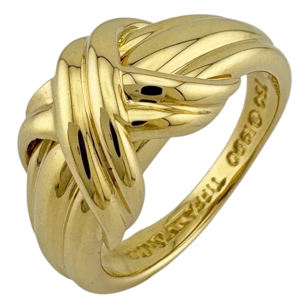 TIFFANY SIGNATURE RING 18K YELLOW GOLD: Tiffany Signature Ring 18K Yellow Gold Brand: Tiffany & Co. Type/Style: Ring Material: 18K Yellow Gold , Color: Yellow Gold Size: US 5 Accessories: None Accessories Notice: When purchasing