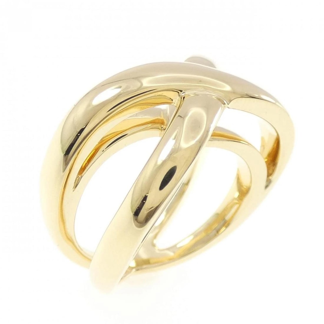 TIFFANY INFINITY DOUBLE CROSS RING 750 YELLOW GOLD: Tiffany Infinity Double Cross Ring 750 Yellow Gold Brand: Tiffany & Co. Type/Style: Ring Material: 750 Yellow Gold, Color: Yellow Gold Size: US 6 Accessories: None Accessories Notice: When