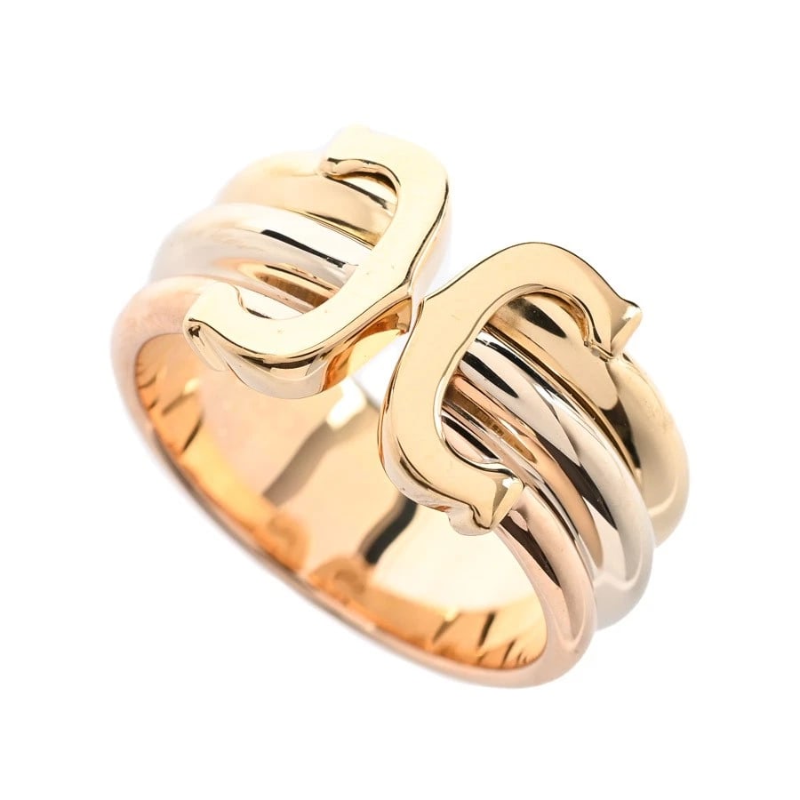 CARTIER 2C RING 18K YELLOW GOLD: Cartier 2C Ring 18K Yellow Gold Brand: Cartier Type/Style: Ring Material: 18K Yellow Gold, Color: Yellow Gold Size: US 6.5 Accessories: None Accessories Notice: When purchasing pre-owned g