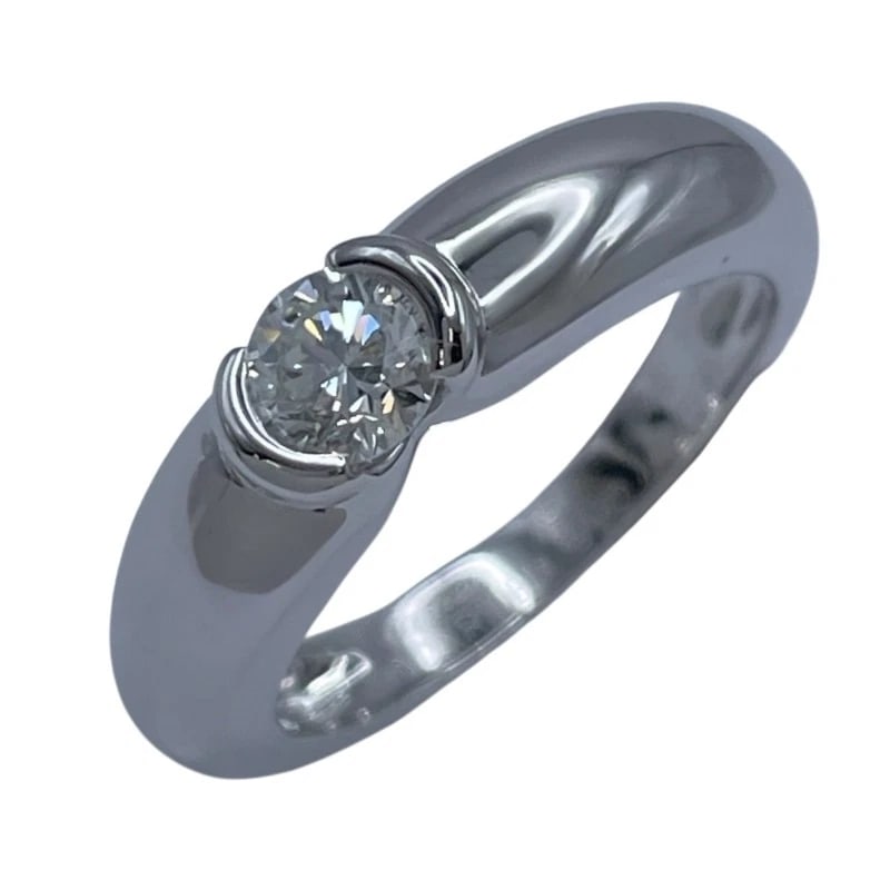 CARTIER SOLITAIRE DIAMOND RING 18K WHITE GOLD: Cartier Solitaire Diamond Ring 18K White Gold Brand: Cartier Type/Style: Ring Material: 18K White Gold, Main Stone Natural Color: White Gold Size: US 4.5 Accessories: None Accessories Notice: When