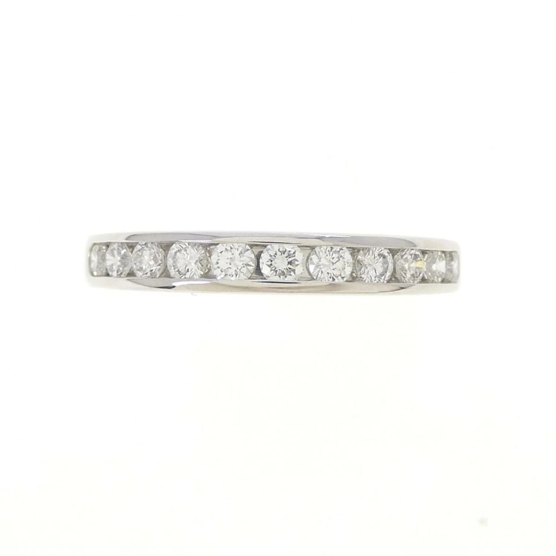 TIFFANY PLATINUM 950 HALF CIRCLE DIAMOND RING - 2
