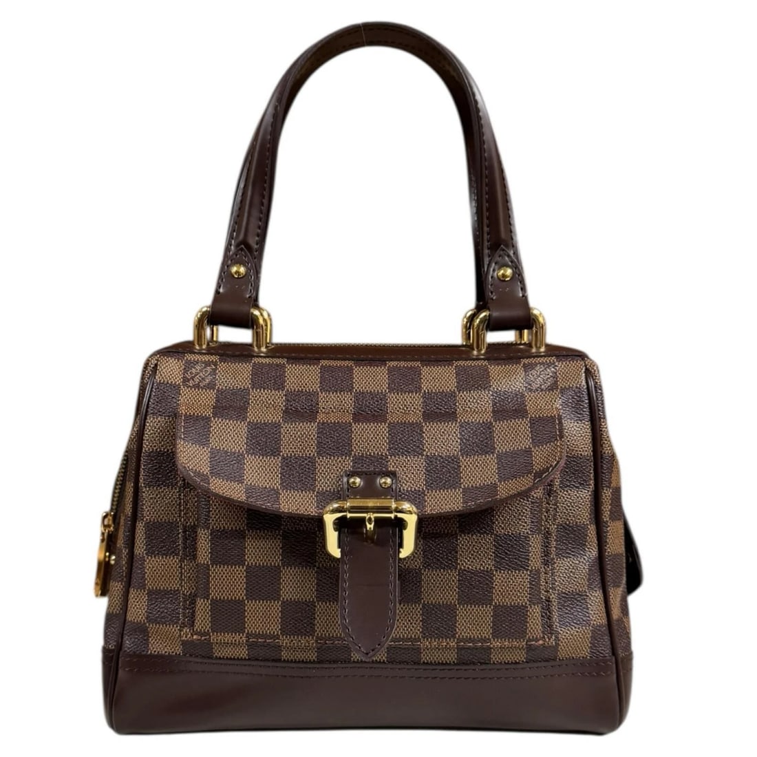 LOUIS VUITTON HANDBAG DAMIER CANVAS KNIGHTSBRIDGE: LOUIS VUITTON Handbag Damier canvas Knightsbridge Brand: LOUIS VUITTON Type/Style: Handbag Material: Exterior Material Damier canvas Color: Exterior color Brown Size: W9.8 x H7.5 x D5.1inch Handle:13.