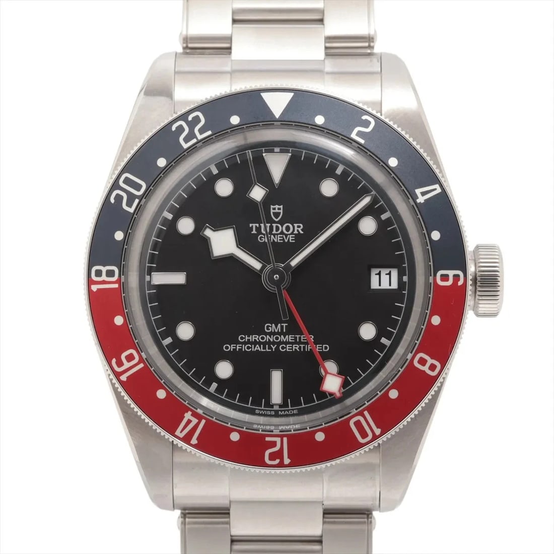 TUDOR BLACK BAY GMT SS AT BLACK DIAL WATCH: Tudor Black Bay Gmt Ss At Black Dial Watch Brand: Tudor Type/Style: Wristwatch Material: SS Color: Dial Color Black Size: Case:W1.6 x H1.6inch / W41 x H41 Circumference of Wrist:7.7inch / 19.5 Acc