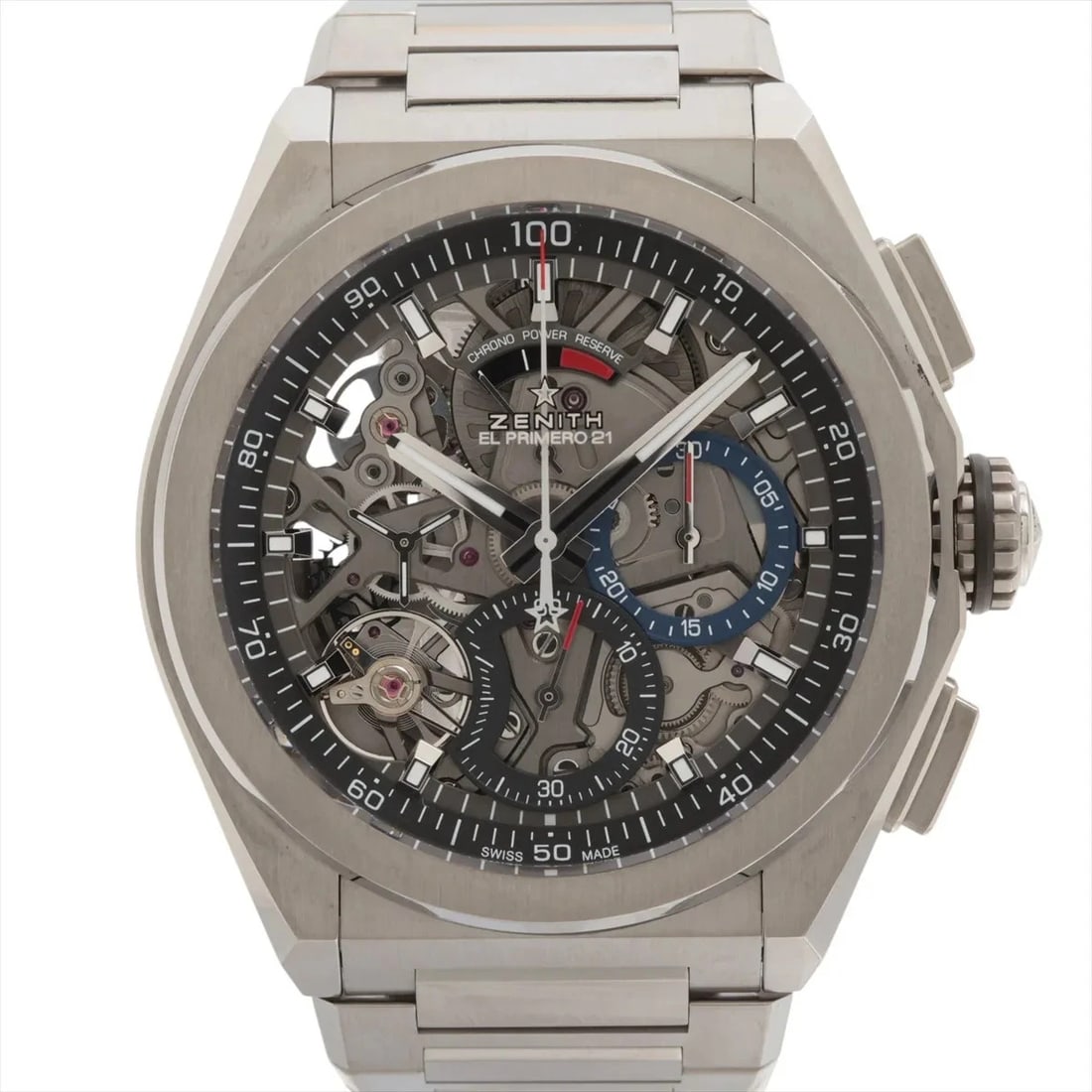 ZENITH DEFY EL PRIMERO TI AT SKELETON DIAL WATCH: Zenith Defy El Primero Ti At Skeleton Dial Watch Brand: Zenith Type/Style: Wristwatch Material: TI Color: Dial Color Skeleton Size: Case:W1.6 x H1.6inch / W44 x H44 Circumference of Wrist:6.7inch /
