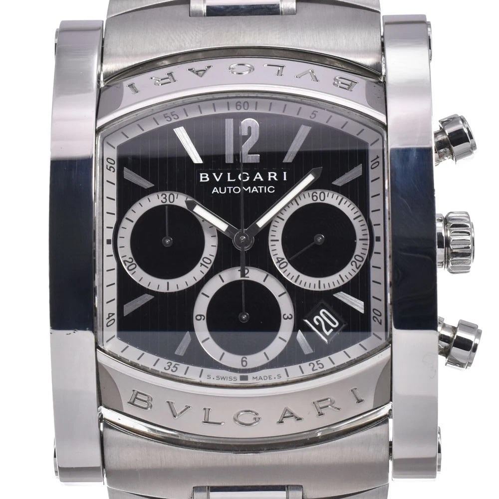 BVLGARI ASSIOMA CHRONOGRAPH DATE AUTOMATIC WATCH: Bvlgari Assioma Chronograph Date Automatic Watch Brand: BVLGARI Type/Style: Wristwatch Material: Band Material Stainless Steel, Case Material Stainless Steel Color: Case Color Silver, Band Color