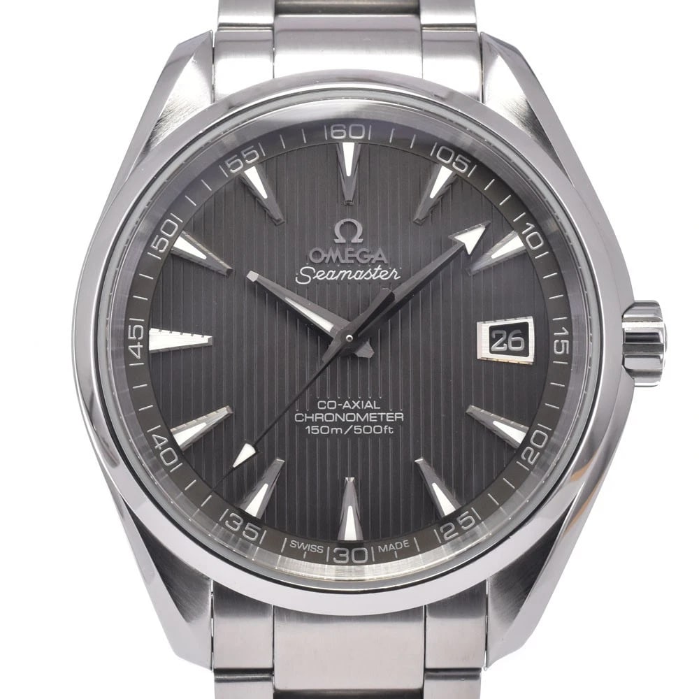 OMEGA SEAMASTER AUTOMATIC WATCH: Omega Seamaster Automatic Watch Brand: OMEGA Type/Style: Wristwatch Material: Band Material Stainless Steel, Case Material Stainless Steel Color: Case Color Silver, Band Color Silver, Dial Color gray 