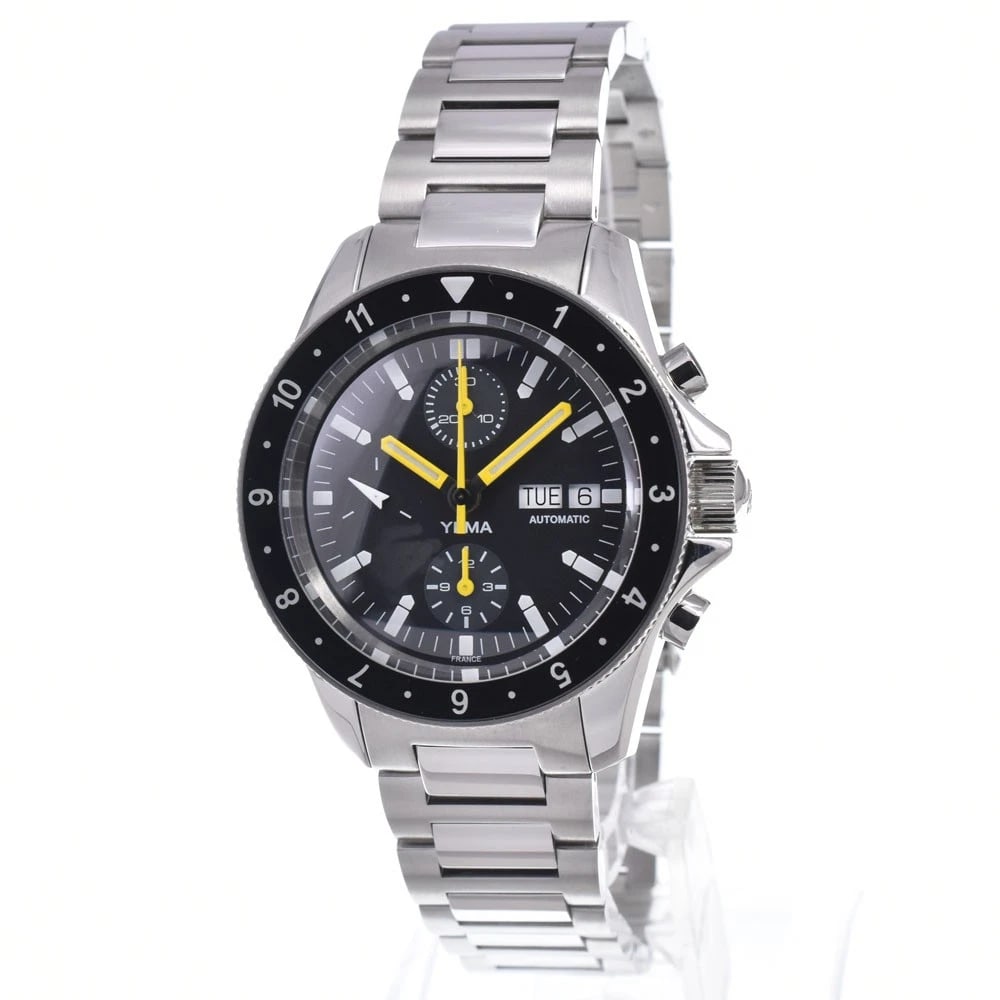 YEMA NAVY GRAPH BLACK DIAL AUTOMATIC WATCH - 2