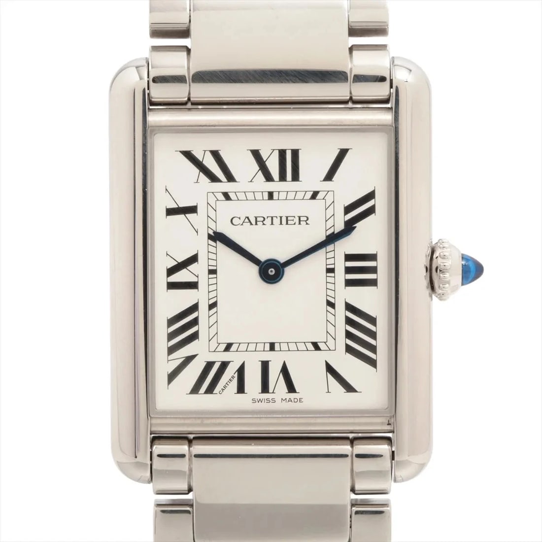 CARTIER TANK MUST LM SS QZ SILVER WATCH: Cartier Tank Must Lm Ss Qz Silver Watch Brand: Cartier Type/Style: Wristwatch Material: SS Color: Dial Color Silver Size: Case:W0.8 x H1.2inch / W25.5 x H33.7 Circumference of Wrist:7.3inch / 18.5