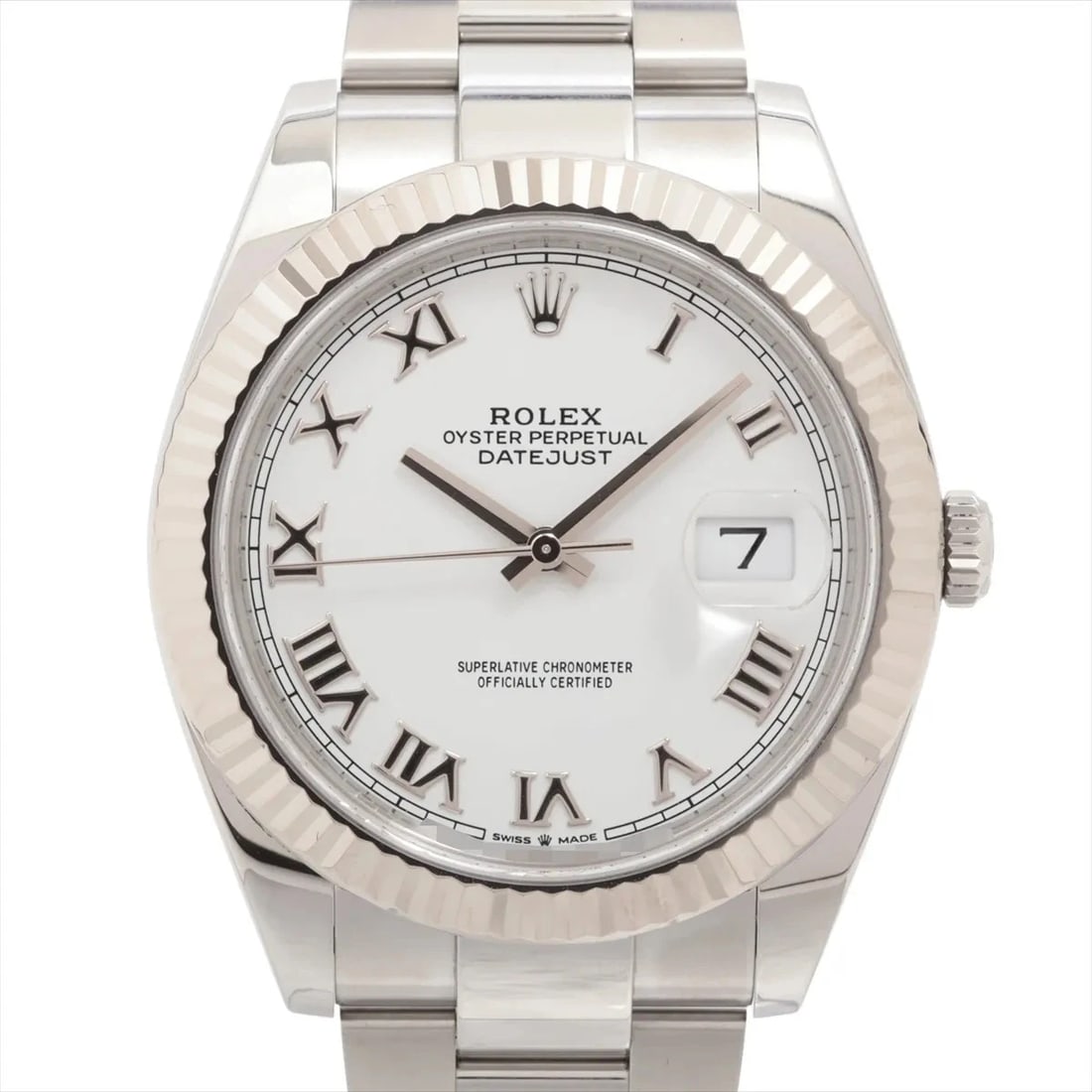 ROLEX DATEJUST 41 SS?WG AT WHITE DIAL WATCH: Rolex Datejust 41 Ss?Wg At White Dial Watch Brand: Rolex Type/Style: Wristwatch Material: SS?WG Color: Dial Color White Size: Case:W1.6 x H1.6inch / W41 x H41 Circumference of Wrist:7.1inch / 18 A