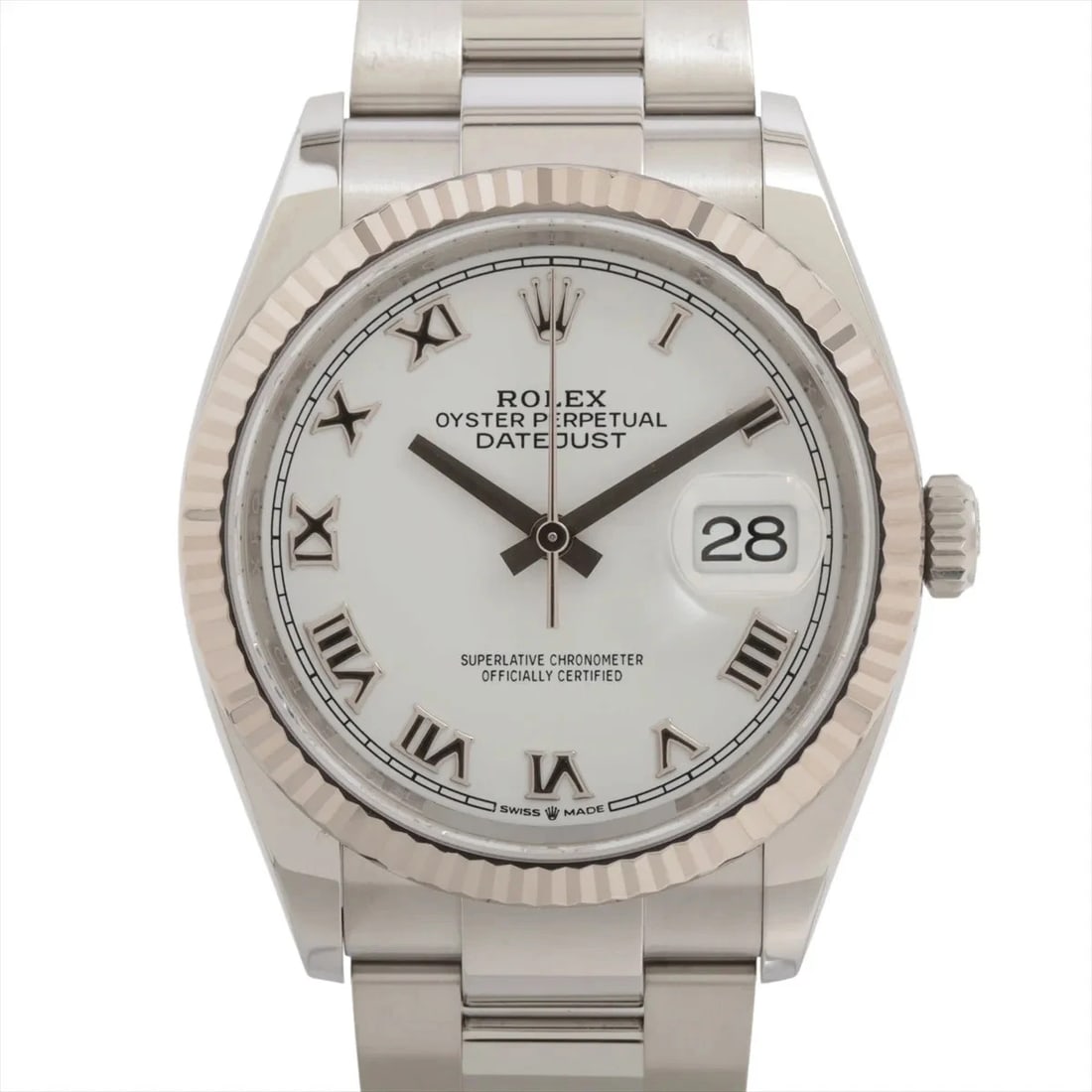 ROLEX DATEJUST 36 SS?WG AT WHITE DIAL OYSTER WATCH: Rolex Datejust 36 Ss?Wg At White Dial Oyster Watch Brand: Rolex Type/Style: Wristwatch Material: SS?WG Color: Dial Color White Size: Case:W1.2 x H1.2inch / W36 x H36 Circumference of Wrist:7.1inch / 1