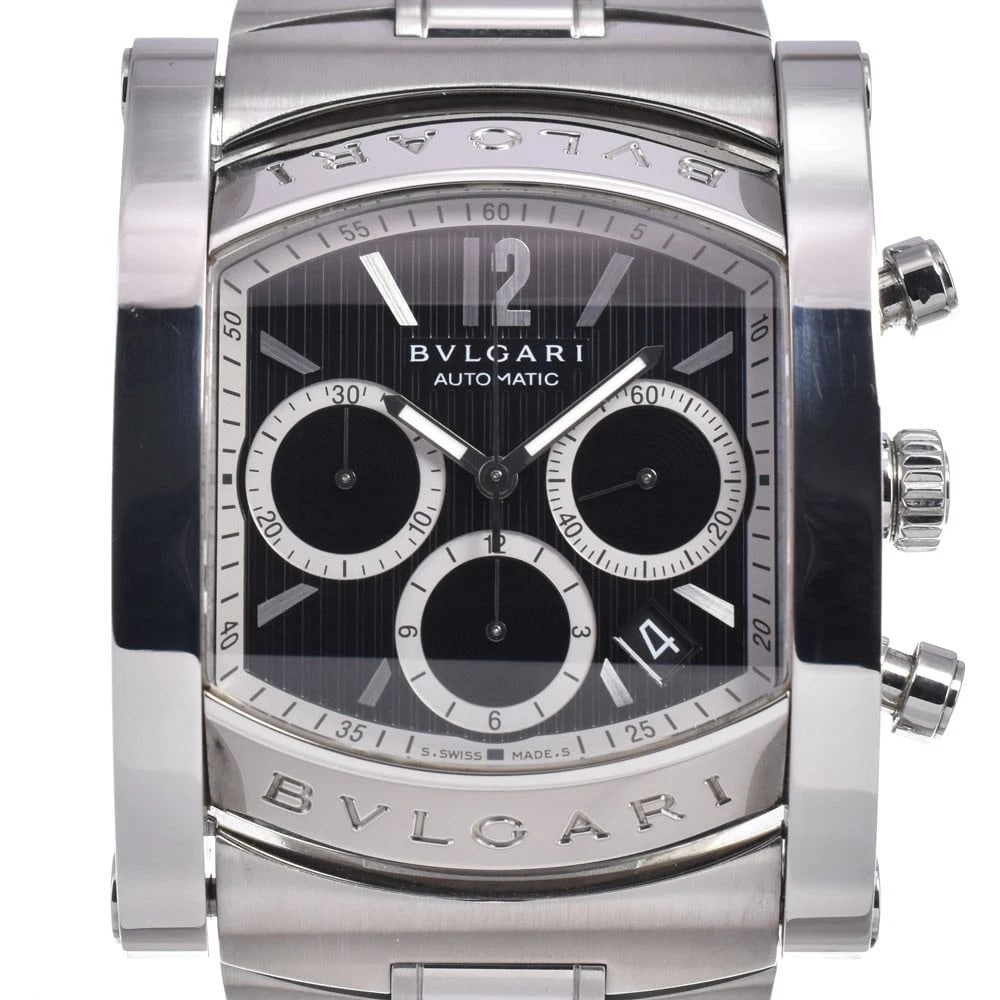 BVLGARI ASSIOMA CHRONOGRAPH AUTOMATIC WATCH: Bvlgari Assioma Chronograph Automatic Watch Brand: BVLGARI Type/Style: Wristwatch Material: Band Material Stainless Steel, Case Material Stainless Steel Color: Case Color Silver, Band Color Silver,