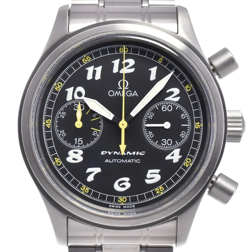 OMEGA DYNAMIC CHRONOGRAPH AUTOMATIC WATCH: Omega Dynamic Chronograph Automatic Watch Brand: OMEGA Type/Style: Wristwatch Material: Band Material Stainless Steel, Case Material Stainless Steel Color: Case Color Silver, Band Color Silver, Dial