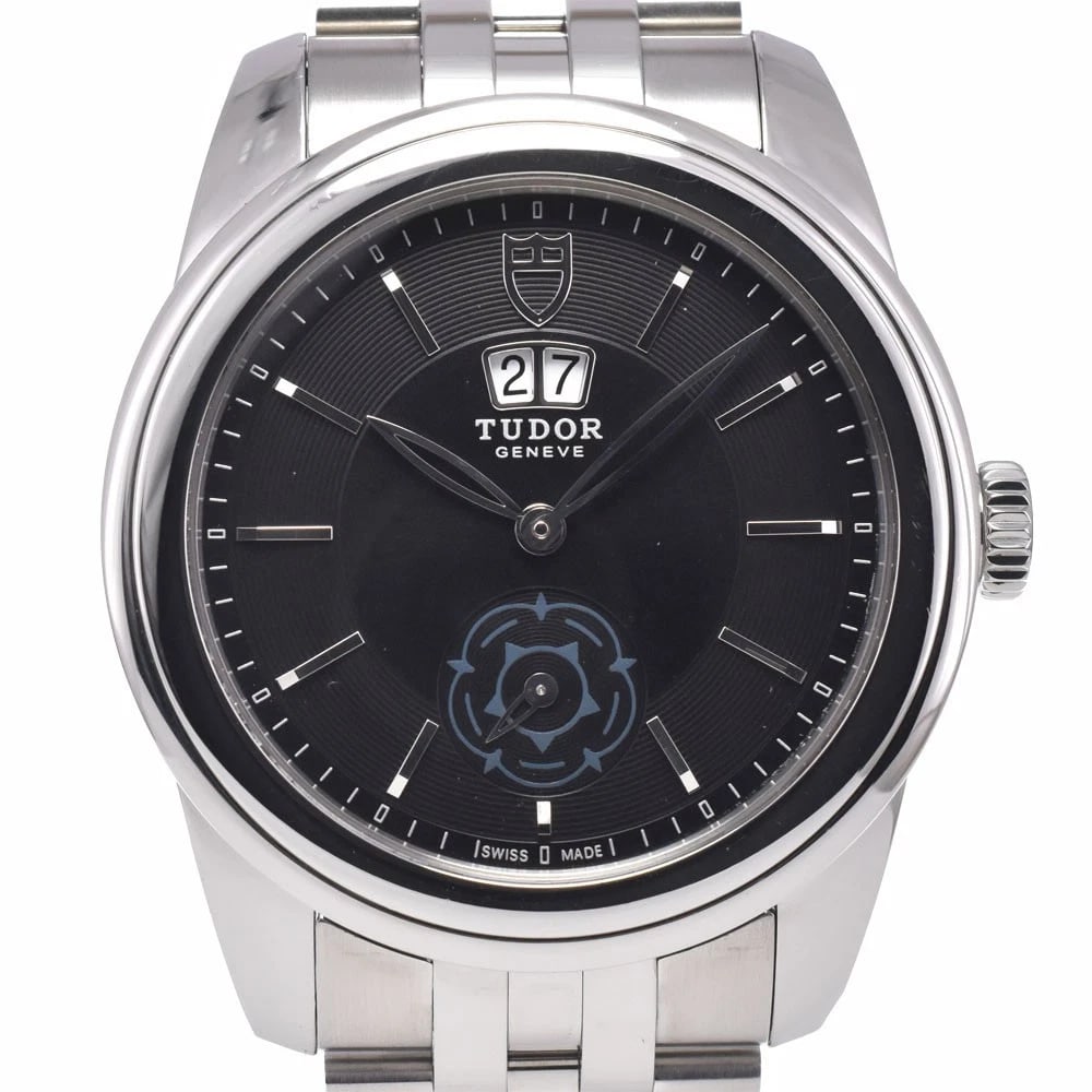 TUDOR GLAMOUR DOUBLE AUTOMATIC WATCH: Tudor Glamour Double Automatic Watch Brand: TUDOR Type/Style: Wristwatch Material: Band Material Stainless Steel, Case Material Stainless Steel Color: Case Color Silver, Band Color Silver, Dial Color 