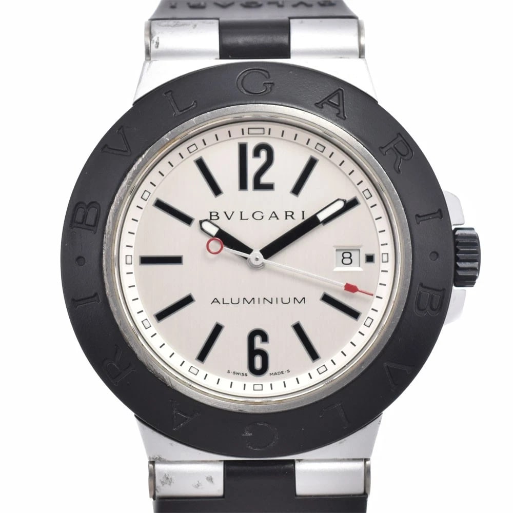 BVLGARI ALUMINUM DATE SILVER DIAL AUTOMATIC WATCH (1 of 3)