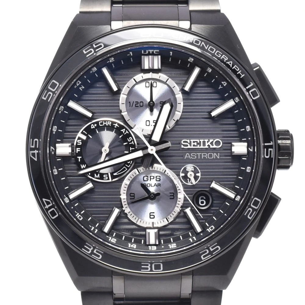 SEIKO ASTRON BLACK DIAL GPS SOLAR WATCH: Seiko Astron Black Dial Gps Solar Watch Brand: SEIKO Type/Style: Wristwatch Material: Band Material titanium, Case Material titanium Color: Case Color black, Band Color black, Dial Color black Size: C