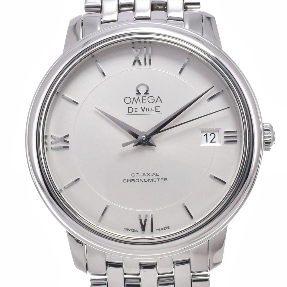 OMEGA DE VILLE DATE AUTOMATIC WATCH: Omega De Ville Date Automatic Watch Brand: OMEGA Type/Style: Wristwatch Material: Band Material Stainless Steel, Case Material Stainless Steel Color: Case Color Silver, Band Color Silver, Dial Color