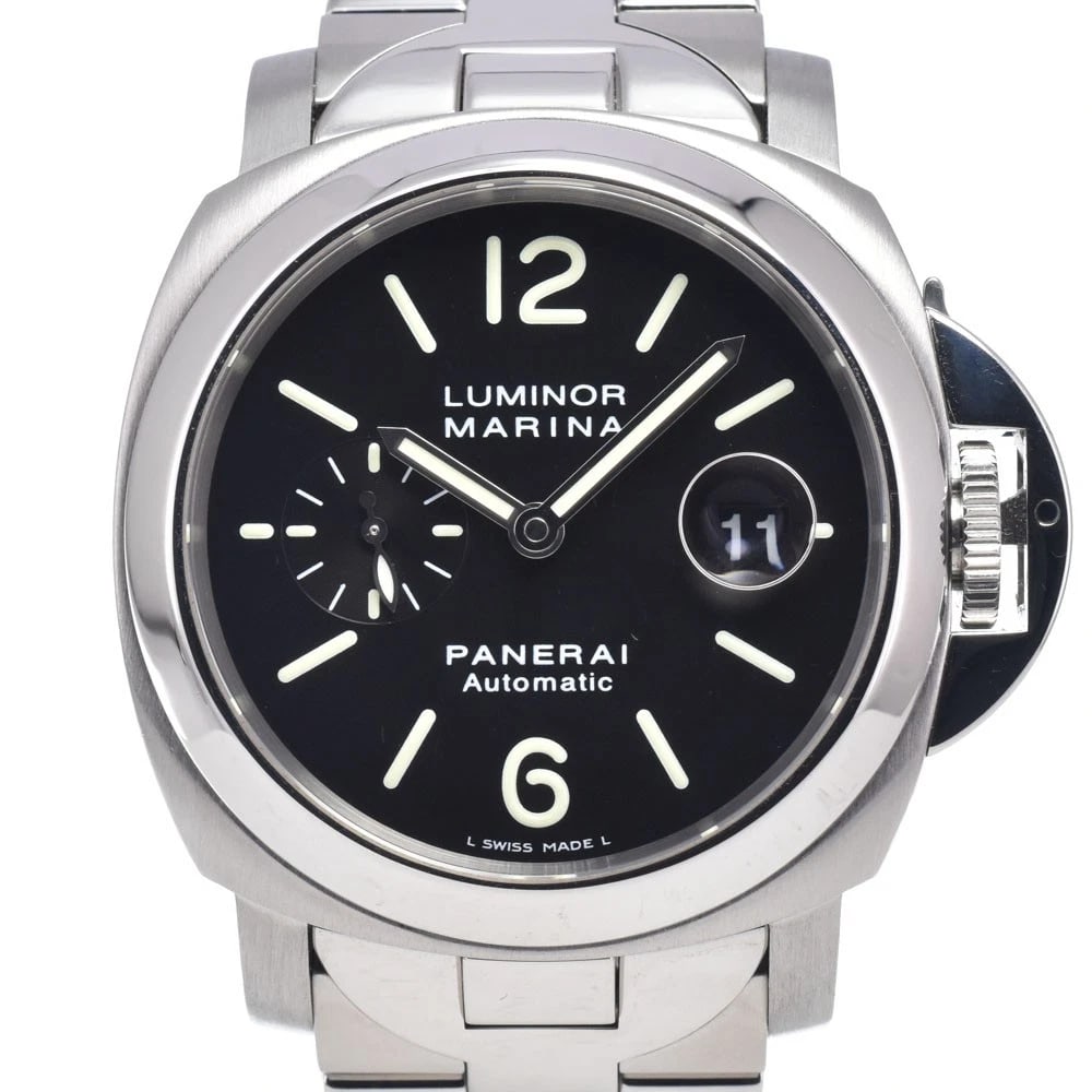 PANERAI LUMINOR MARINA AUTOMATIC WATCH: Panerai Luminor Marina Automatic Watch Brand: PANERAI Type/Style: Wristwatch Material: Band Material Stainless Steel, Case Material Stainless Steel Color: Case Color Silver, Band Color Silver, Dial