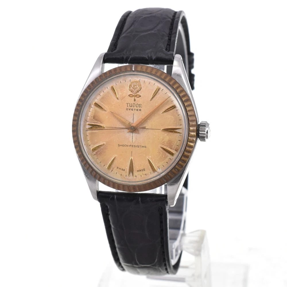 TUDOR OYSTER DECABARA SILVERDIAL HAND WINDING WATCH: Tudor Oyster Decabara Silverdial Hand Winding Watch Brand: TUDOR Type/Style: Wristwatch Material: Band Material leather, Case Material Stainless Steel/Gold Plated Color: Case Color Silver / Gold,