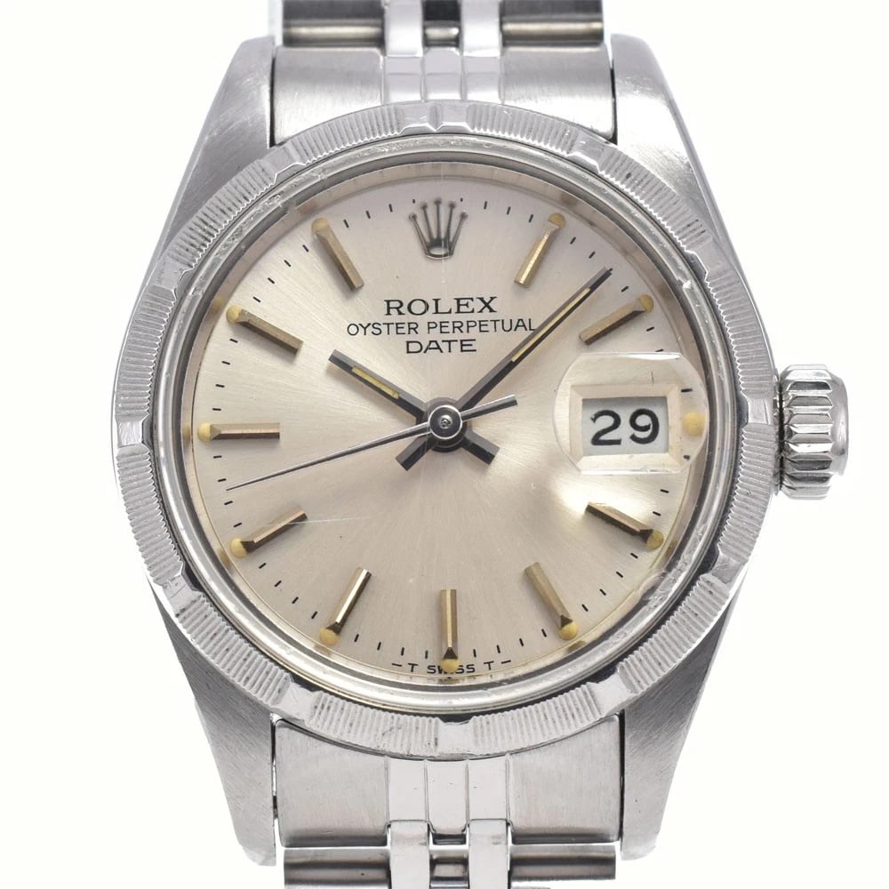 ROLEX OYSTER PERPETUAL DATE AUTOMATIC WATCH: Rolex Oyster Perpetual Date Automatic Watch Brand: ROLEX Type/Style: Wristwatch Material: Band Material Stainless Steel, Case Material Stainless Steel Color: Case Color Silver, Band Color Silver, Dial