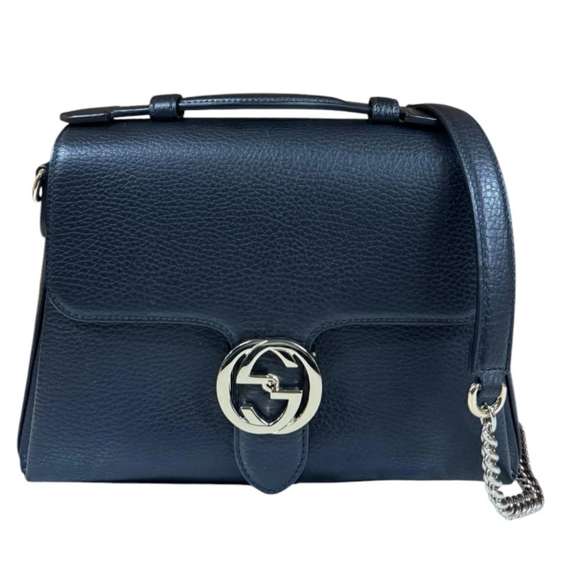GUCCI SHOULDER BAG LEATHER: GUCCI Shoulder Bag leather Brand: GUCCI Type/Style: Shoulder Bag Material: Exterior Material leather Color: Exterior color black Size: W10.2 x H7.1 x D3.1inch Handle:5.9inch Accessories: None