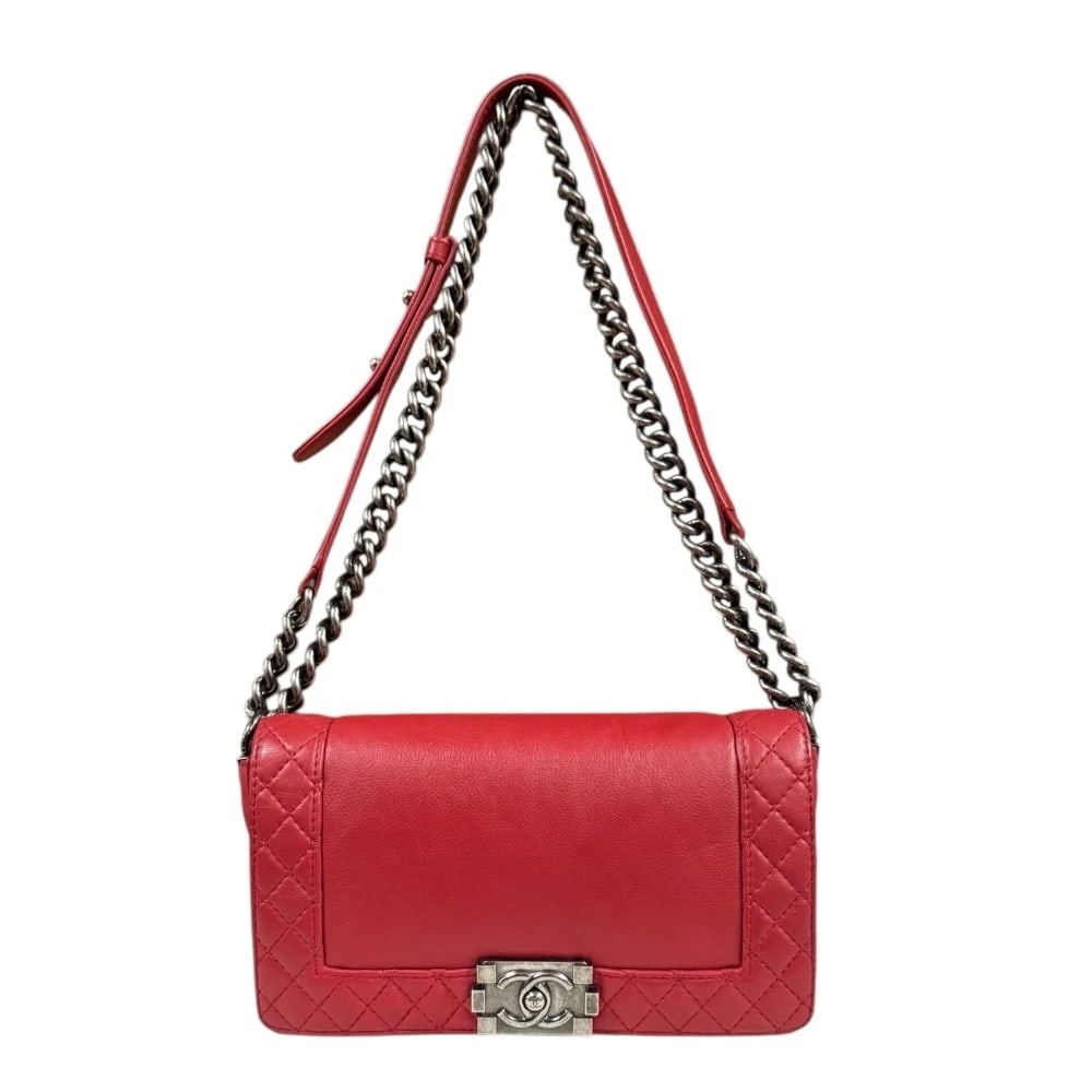 CHANEL SHOULDER BAG CROSS BODY LEATHER WCHAIN BOY CHANEL (1 of 4)