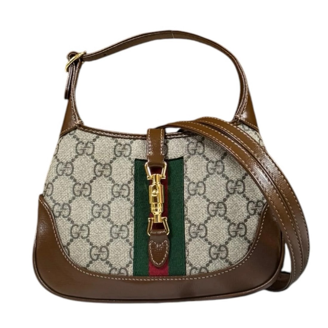 GUCCI SHOULDER BAG GG SUPREME CANVAS LEATHER: GUCCI Shoulder Bag GG Supreme Canvas leather Brand: GUCCI Type/Style: Shoulder Bag Material: Exterior Material GG Supreme Canvas Color: Exterior color beige Size: W7.5 x H5.1 x D1.2inch Handle:8.3inch
