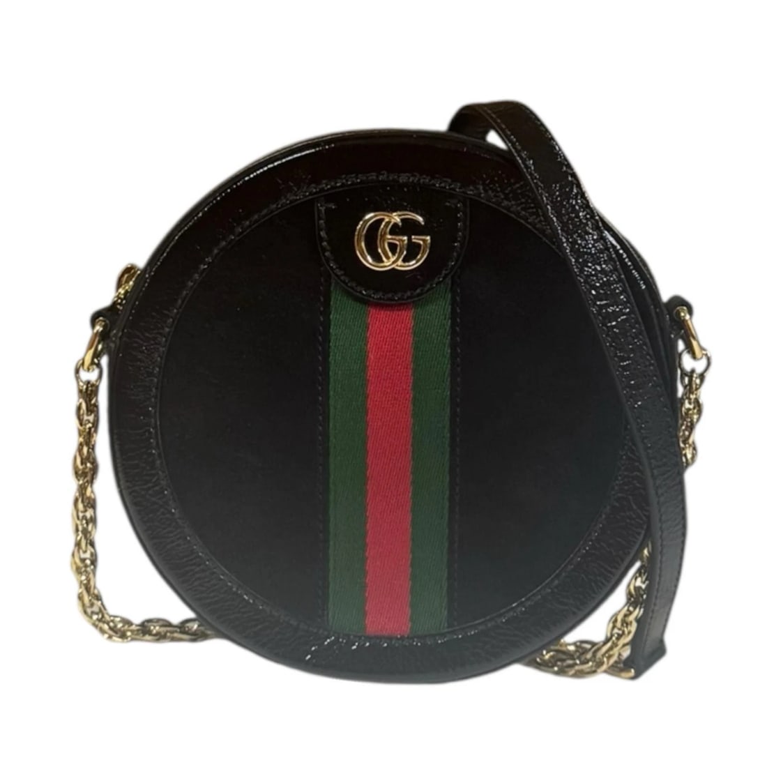 GUCCI SHOULDER BAG SUEDE PATENT LEATHER: GUCCI Shoulder Bag Suede Patent leather Brand: GUCCI Type/Style: Shoulder Bag Material: Exterior Material Suede Color: Exterior color black Size: W7.3 x H7.3 x D2.0inch Accessories: None A