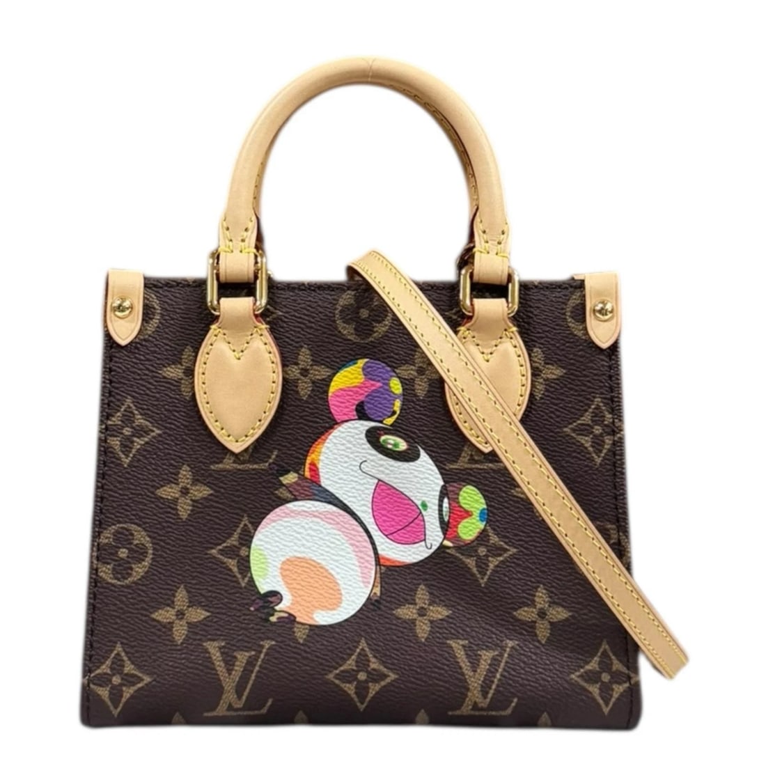 LOUISVUITTON TAKASHIMURAKAMI SHOULDER BAG MONOGRAM CANVAS: LOUISVUITTON TakashiMurakami Shoulder Bag Monogram canvas Brand: LOUIS VUITTON Type/Style: Shoulder Bag Material: Exterior Material Monogram canvas Color: Exterior color multicolor Size: W7.1 x H5.9