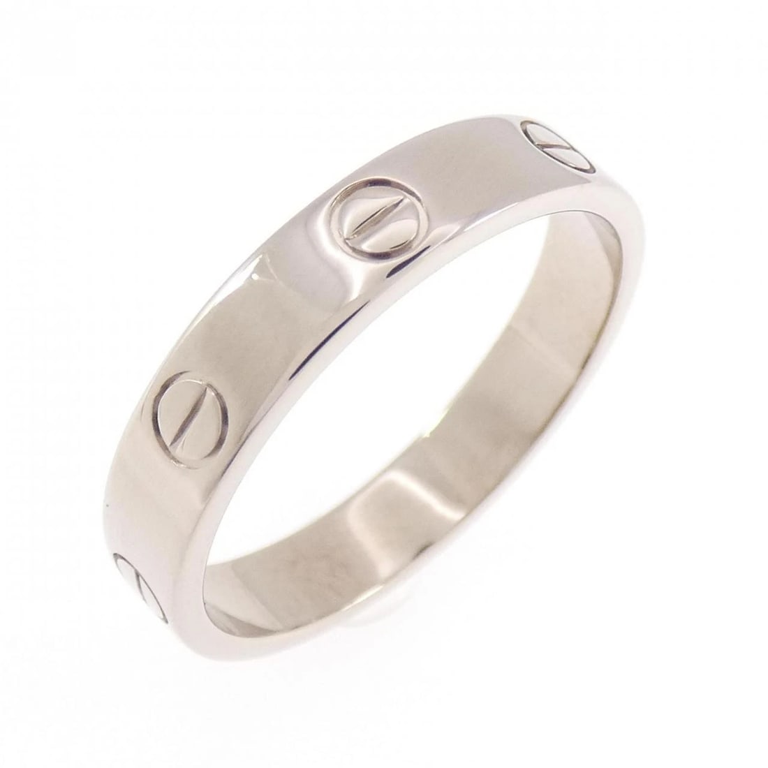 CARTIER MINI LOVE RING: Cartier Mini Love Ring Brand: CARTIER Type/Style: Cartier Ring Material: 750 white gold, Color: White gold Size: US8 1/2(58) Accessories: None Accessories Notice: When purchasing pre-owned goods,