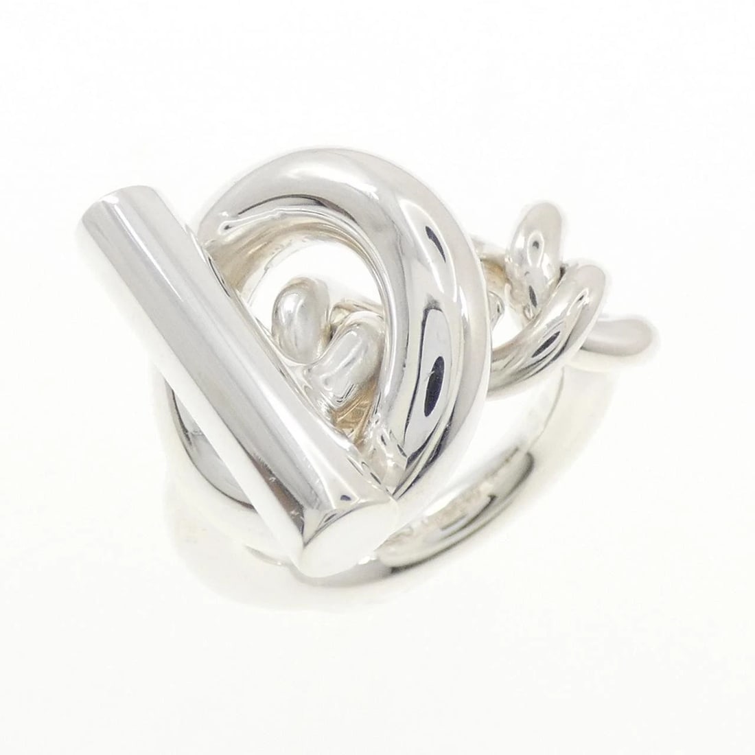 HERMES CROISETTE RING: Hermes Croisette Ring Brand: HERMES Type/Style: Hermes Ring Material: 925Silver, Color: Silver Size: US7(54) Accessories: None Accessories Notice: When purchasing pre-owned goods, please refer to the