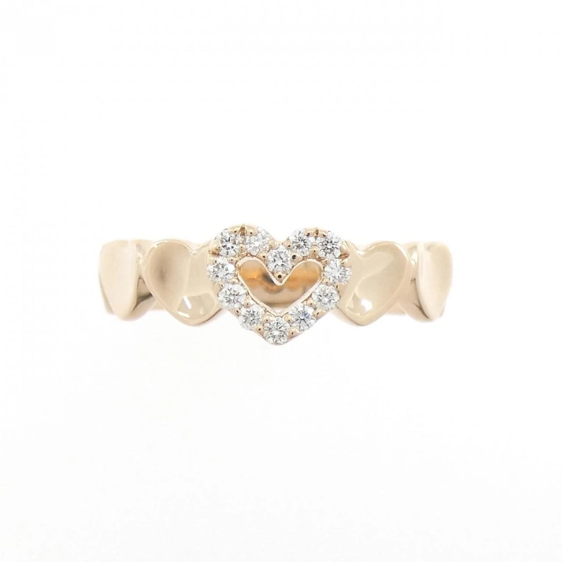 PONTE VECCHIO HEART DIAMOND RING: Ponte Vecchio Heart Diamond Ring Brand: Ponte Vecchio Type/Style: Ponte Vecchio Ring Material: K18 Pink Gold, Main Stone Natural Color: Pink Gold Size: US5 3/4 Accessories: None Accessories Notice: