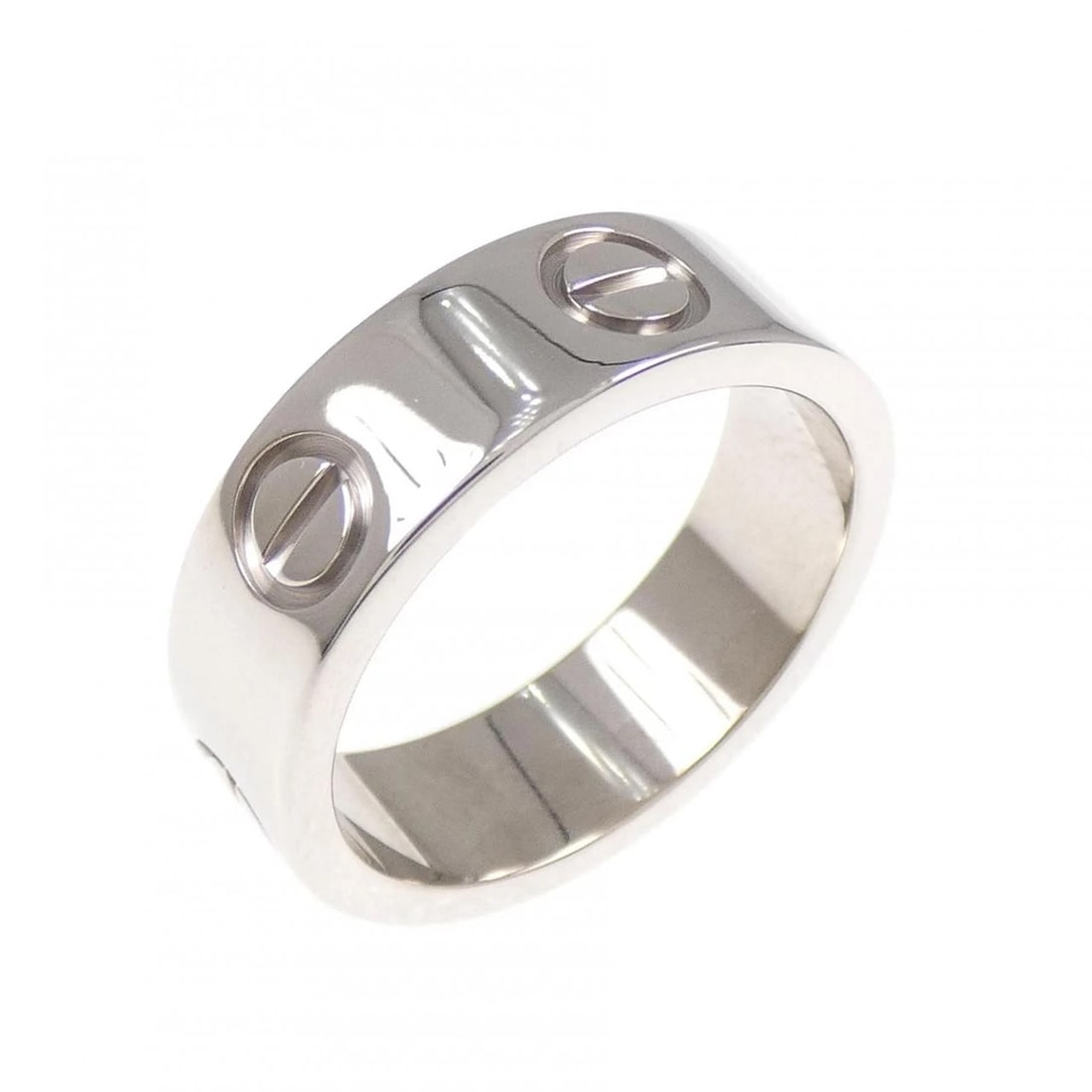 CARTIER LOVE RING: Cartier Love Ring Brand: CARTIER Type/Style: Cartier Ring Material: 750 white gold, Color: White Gold Size: US4 3/4(49) Accessories: None Accessories Notice: When purchasing pre-owned goods, please