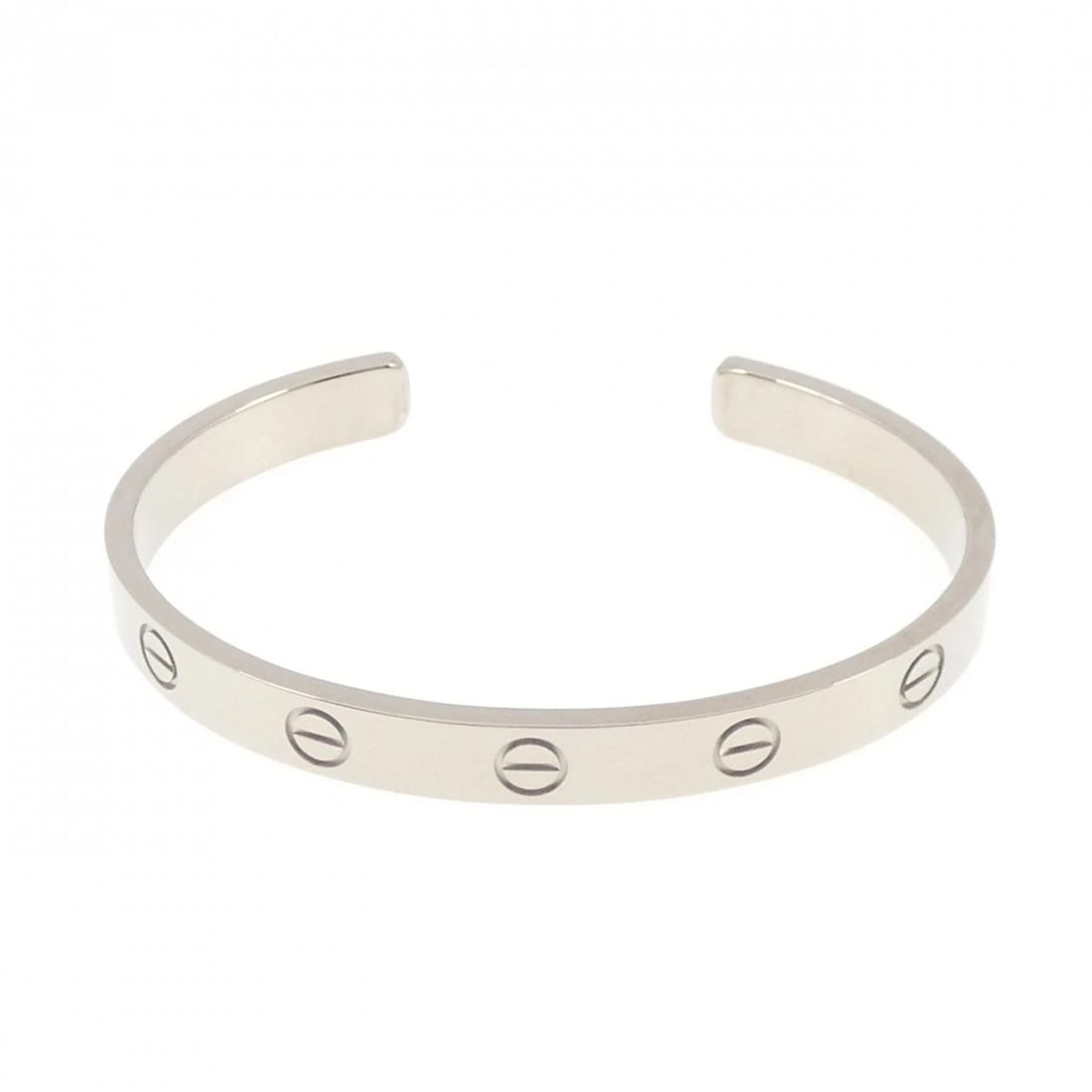 CARTIER LOVE BRACELET: Cartier Love Bracelet Brand: CARTIER Type/Style: Cartier Bracelets Material: 750 white gold, Color: white gold Size: length 15cm(16) Actual Size Max width approx.: 6.1mm Accessories: None Accessories