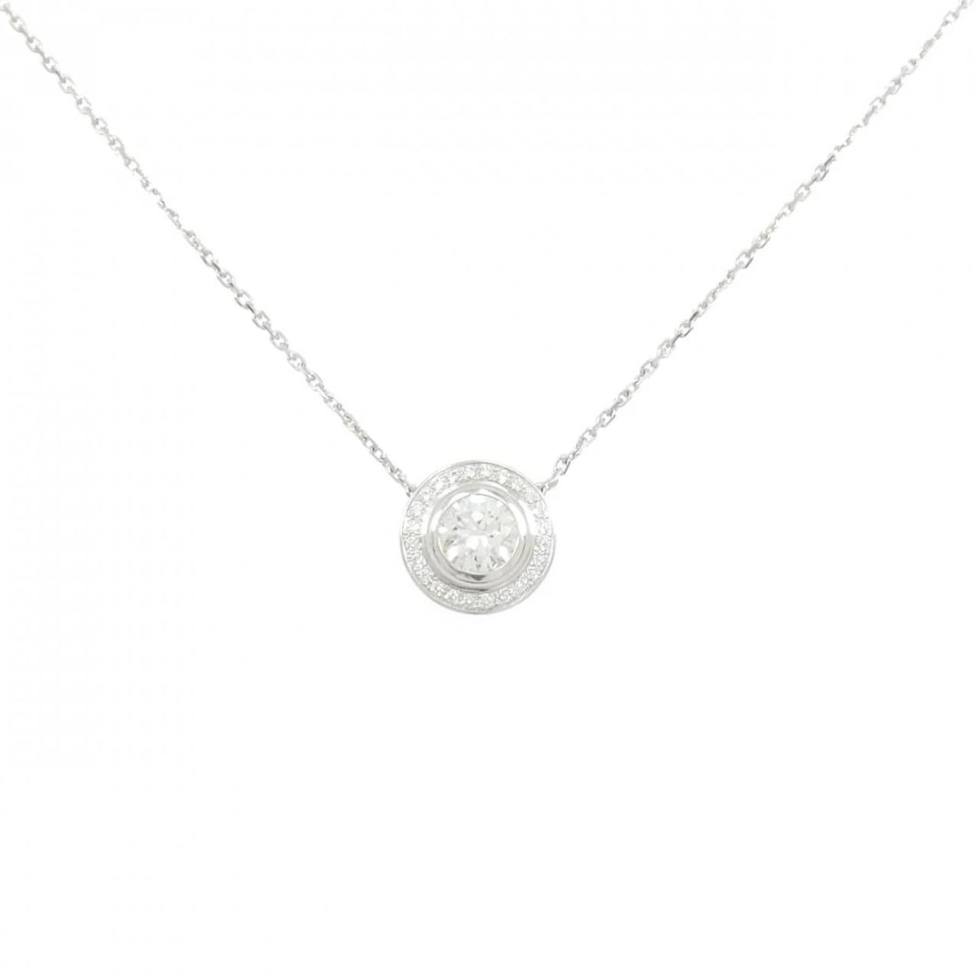 CARTIER DAMOUR NECKLACE: Cartier Damour Necklace Brand: CARTIER Type/Style: Cartier Necklace Material: 750 white gold, Main Stone Natural Color: white gold Size: length 38 .41 cm Actual Size Diameteraround: 10.1mm Chain maxim