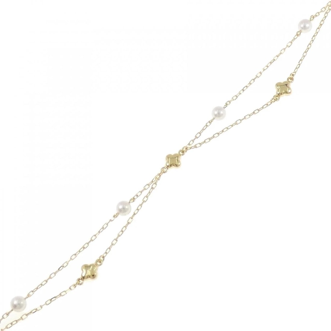 MIKIMOTO AKOYA PEARL BRACELET: Mikimoto Akoya Pearl Bracelet Brand: MIKIMOTO Type/Style: Mikimoto Bracelet Material: K18 yellow gold, Main Stone Akoya Pearl Color: yellow gold Size: length15.5-18cm Actual Size Max width approx: 5.2