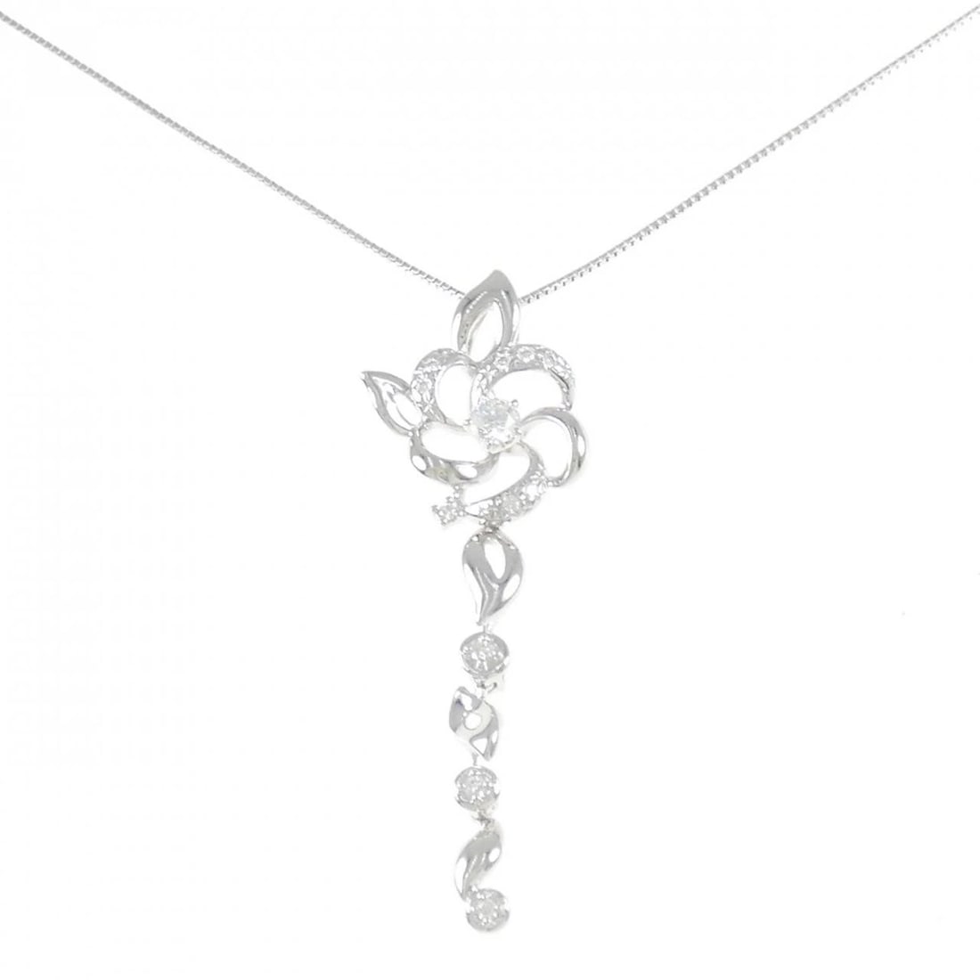 TASAKI DIAMOND NECKLACE: Tasaki Diamond Necklace Brand: TASAKI Type/Style: Tasaki Necklace Material: K18 white gold, Main Stone Natural Color: white gold Size: length45cmActual Size Pendant length approx. x width approx.:
