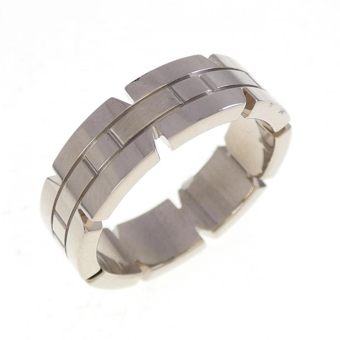 CARTIER TANK FRANCAISE SMALL RING: Cartier Tank Francaise Small Ring Brand: CARTIER Type/Style: Cartier Ring Material: 750 white gold, Color: white gold Size: US7(54) Accessories: None Accessories Notice: When purchasing pre-owned