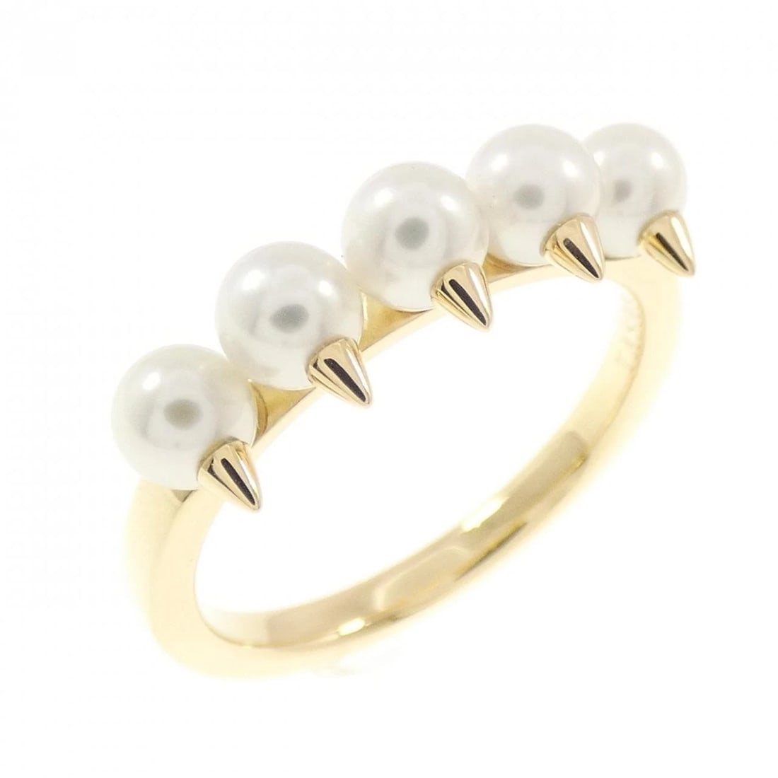 TASAKI DANGER TRIBE RING: Tasaki Danger Tribe Ring Brand: TASAKI Type/Style: Tasaki Ring Material: 750 yellow gold, Main Stone Akoya Pearl Color: yellow gold Size: US5 3/4 Accessories: None Accessories Notice: When purchasing